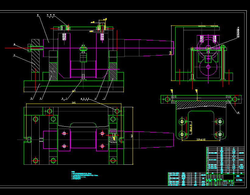 单拐曲轴工艺工装设计_AutoCAD 2007_模型图纸下载 – 懒石网