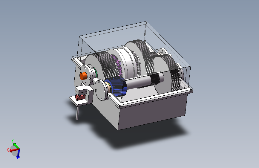 汽车两档变速箱设计三维SW模型3d建模+说明书