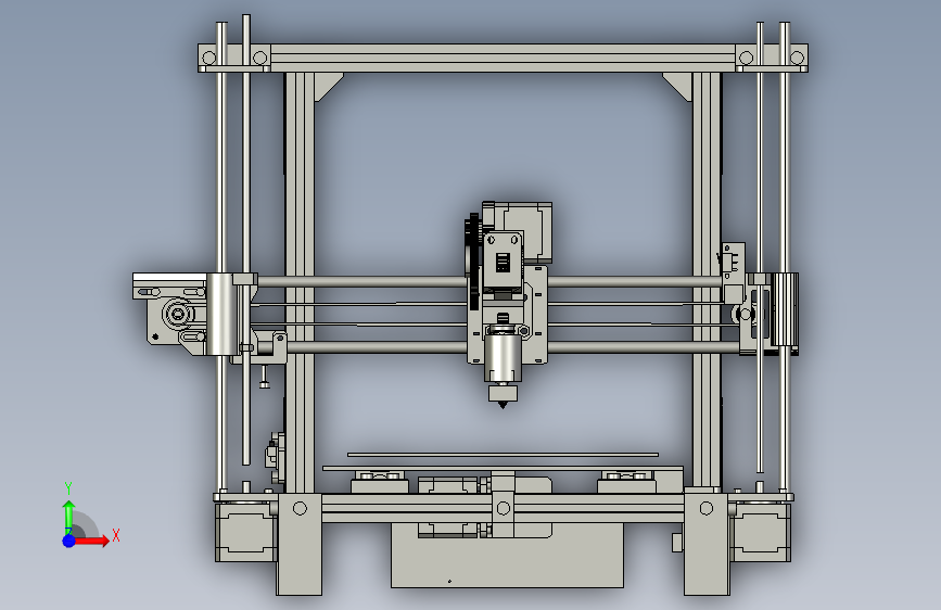 打印机模型mendelm-3d-printer SW STP 正面视图
