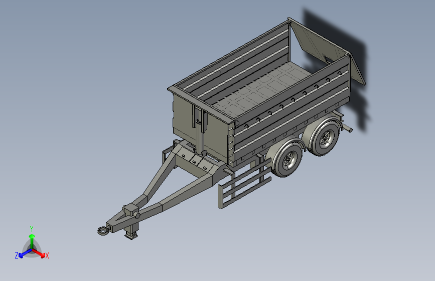 kuvetli yari拖车3D数模图纸 STEP格式