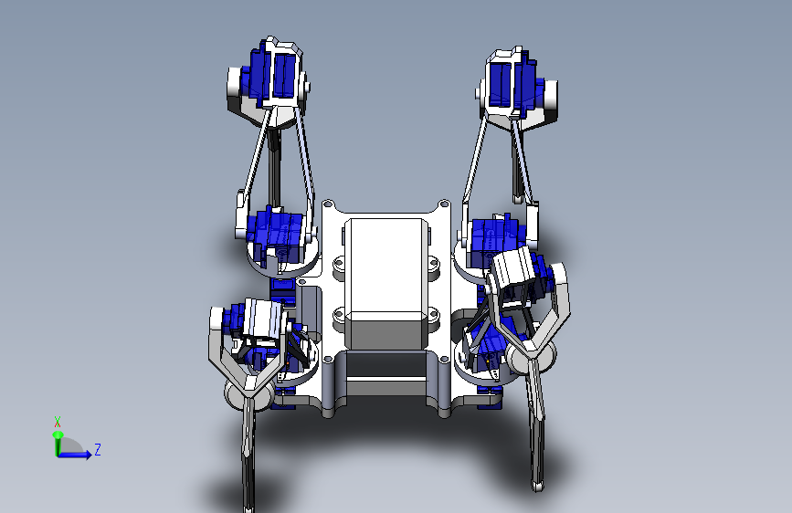 isef crawling四足爬行机器人模型3D图纸 Solidworks设计
