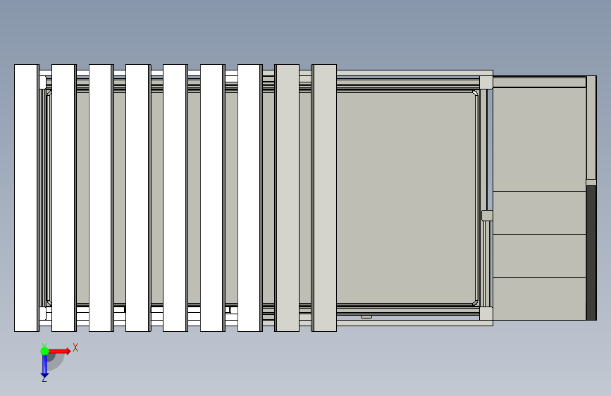 小屋样式儿童上下床3D图纸 step x_t格式 俯视图