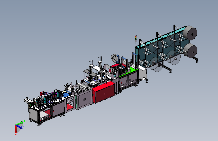 新版KN95口罩机三维模型图纸 Solidworks2020设计