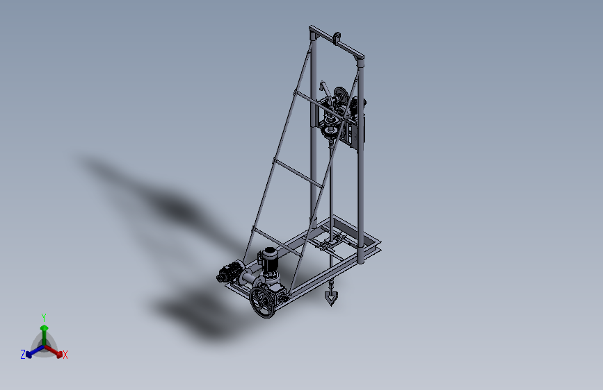 钻井水井钻机机构3D图纸 Solidworks 附STEP IGS