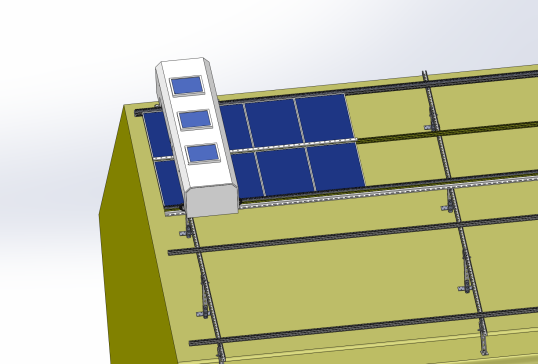 光伏电池板清洁机器人三维设计solidworks建模3D模型+CAD图纸