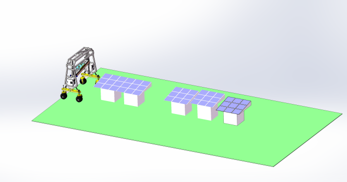 清洁太阳能光伏板的机器人三维设计solidworks建模