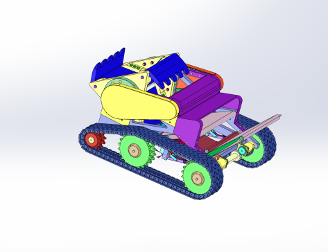 挖掘救灾机器人三维solidworks图