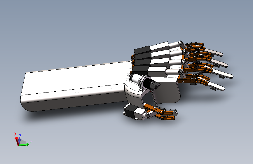 手指康复机械臂设计-康复机械手solidworks三维
