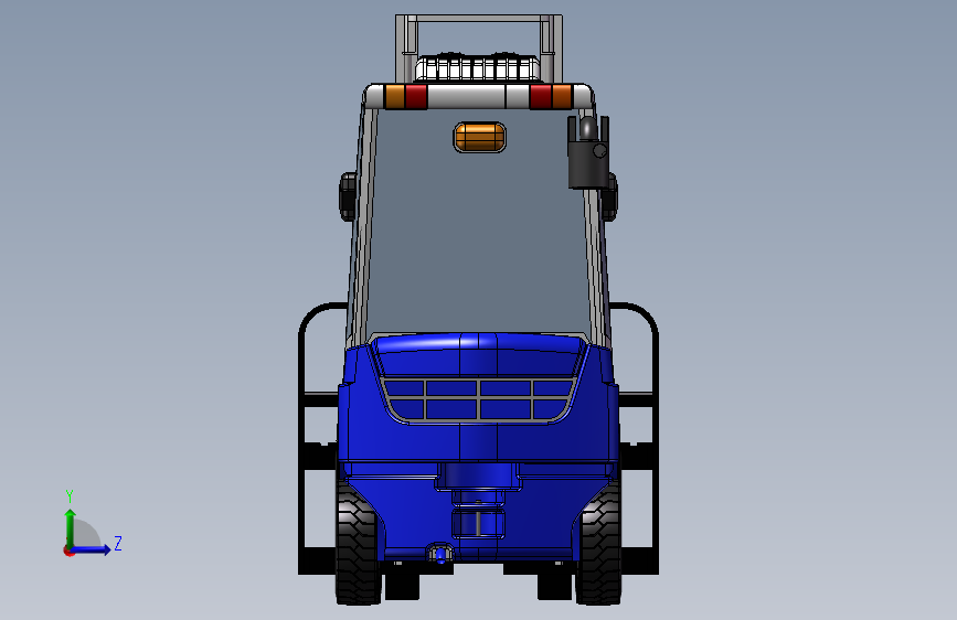 堆垛叉车_SOLIDWORKS 2024_模型图纸下载 – 懒石网