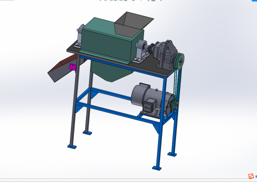 螺旋式榨汁机设计三维sw模型3D solidworks建模+cad图纸+说明素材
