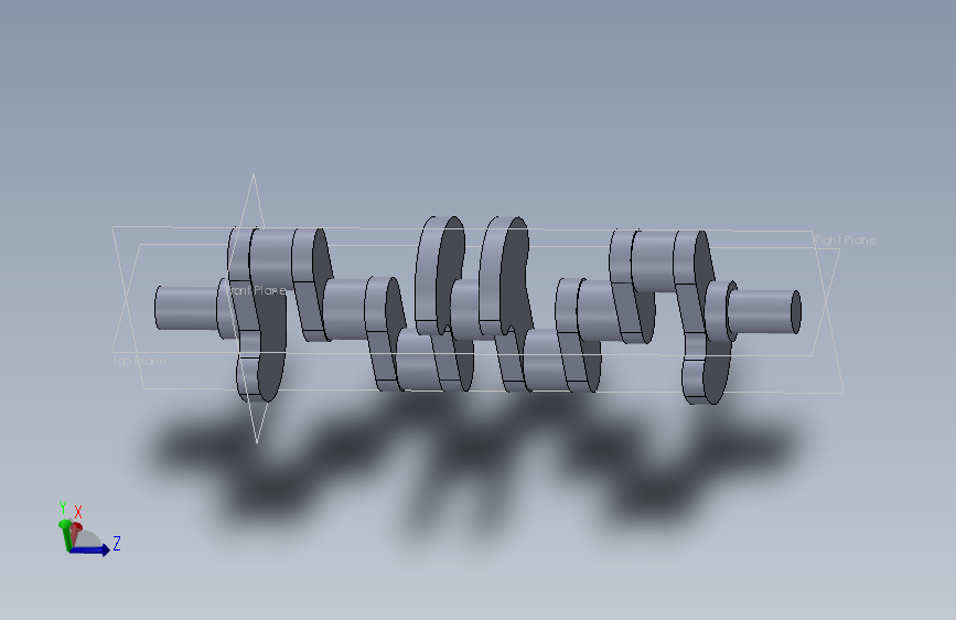 SolidWorks 2019曲轴