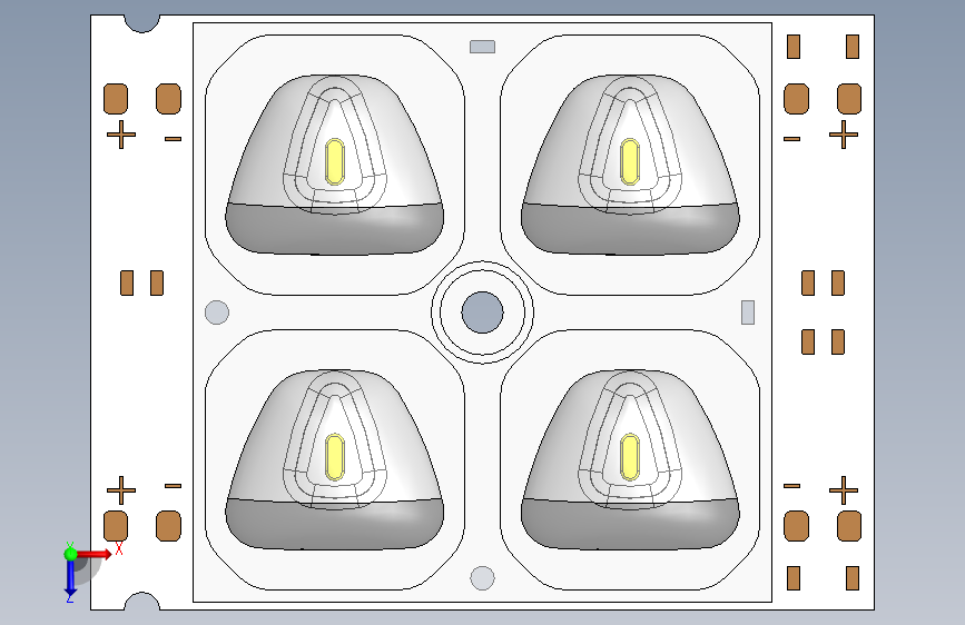 LED 镜头 俯视图