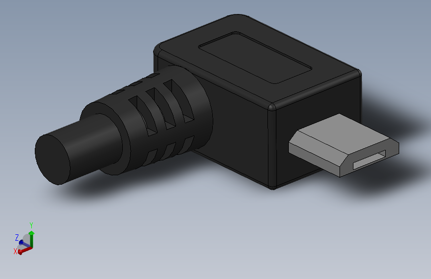 微型 USB 直角连接器