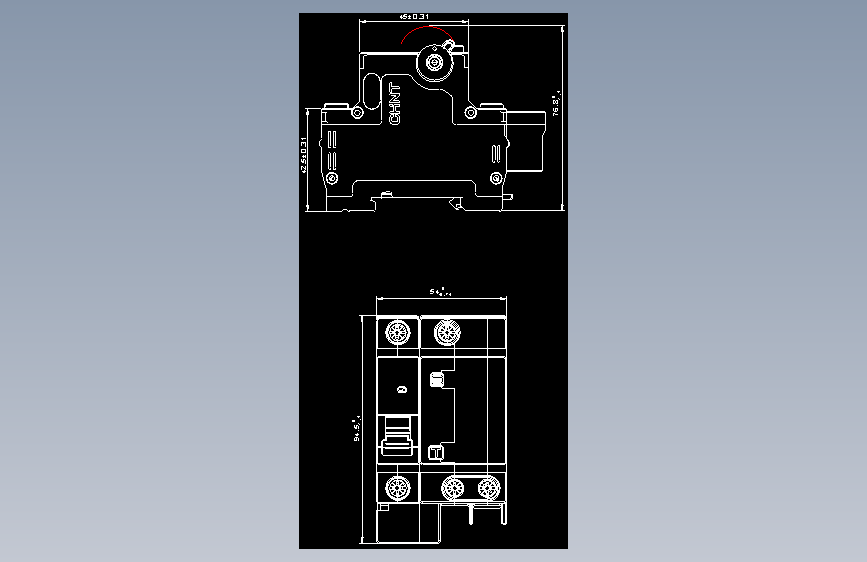 NXBFLE-63 1P&N剩余电流动作断路器外形安装尺寸图202202