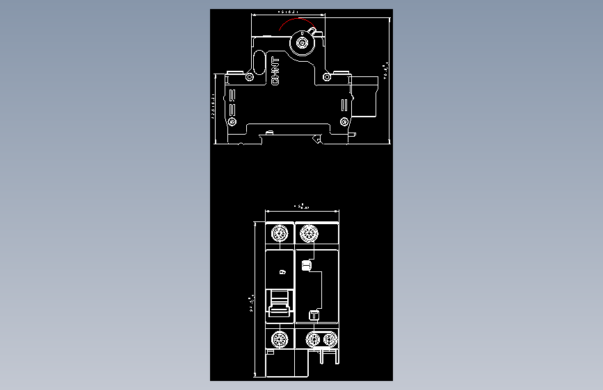 NXBLE-32 1P&N剩余电流动作断路器外形安装尺寸图202405