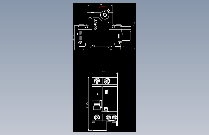 NBPLE-32 1P&N剩余电流动作断路器外形安装尺寸图202202