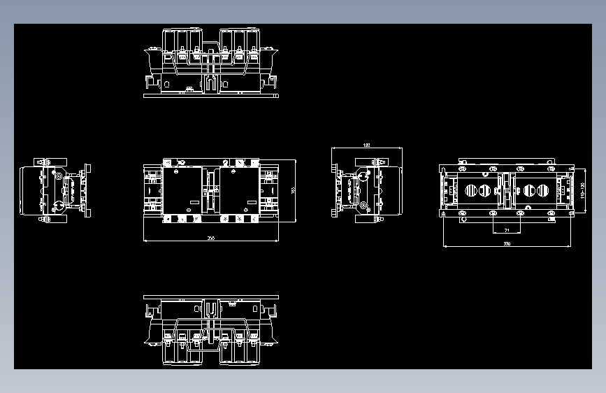 NC2-115Ns 3P交流接触器外形安装尺寸图202412