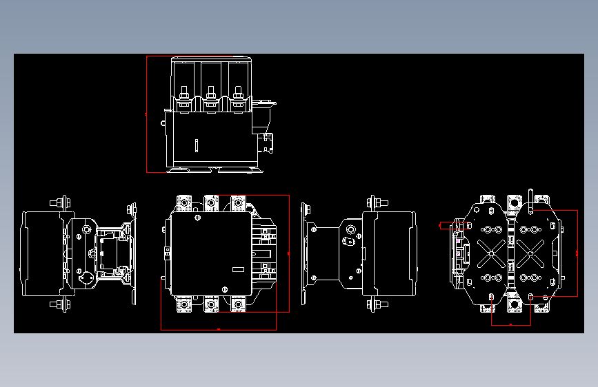 NC7-475交流接触器外形安装尺寸图202204