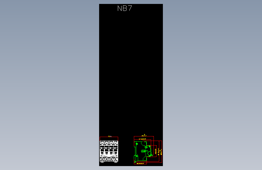 NB7 4P小型断路器外形安装尺寸图202202