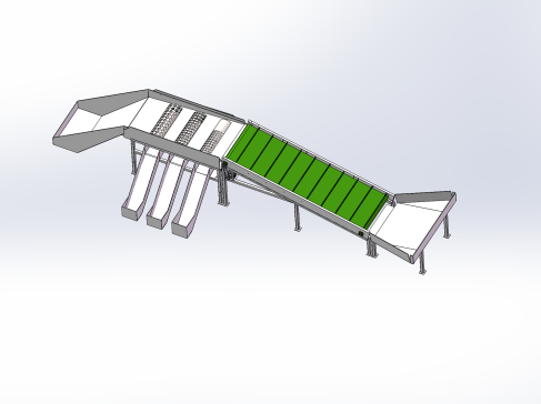 苹果滚筒式筛选机设计三维SW模型 水果分选机分级机3D建模CAD图纸+说明