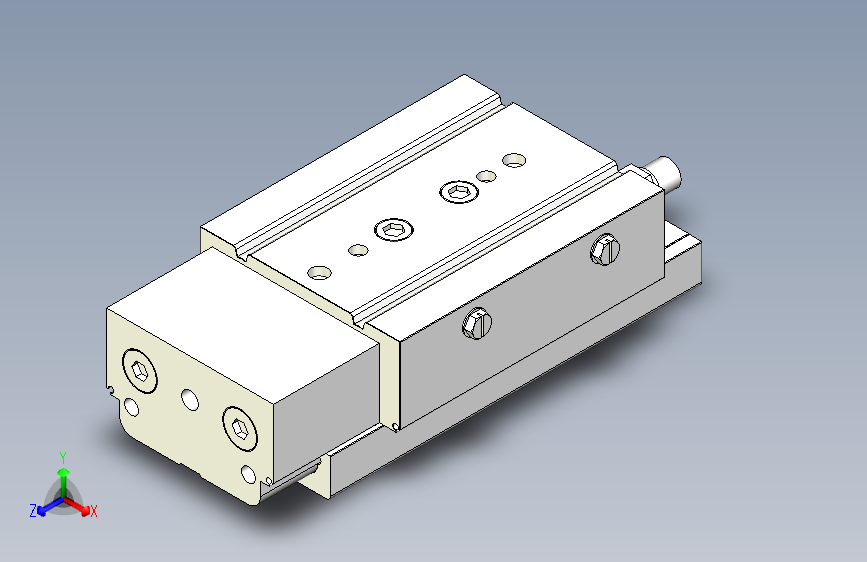 MXQ20 气动滑台（循环式直线导轨）双缸型[MXQ20A-30-ZH1]