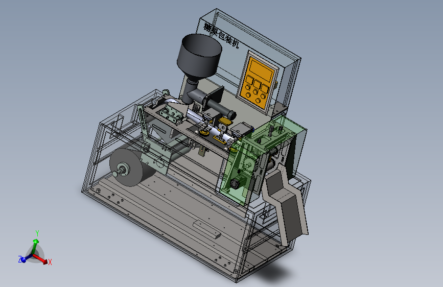 糖果包装机模型+CAD