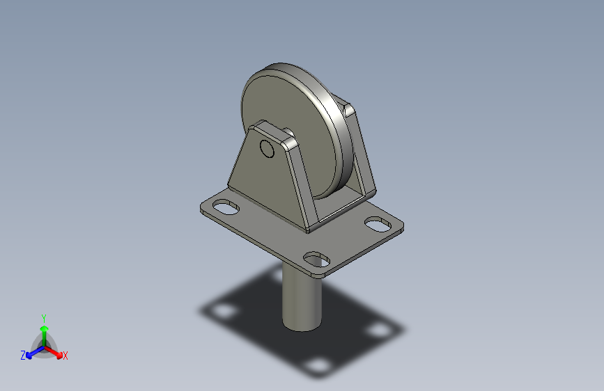 M16螺杆连脚轮-4件