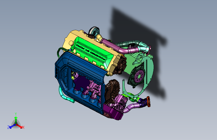 Coyote V8自然进气引擎 主视图