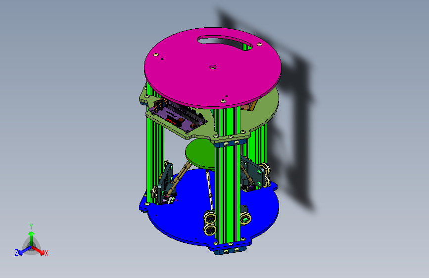 倒立打印Delta的3D打印机