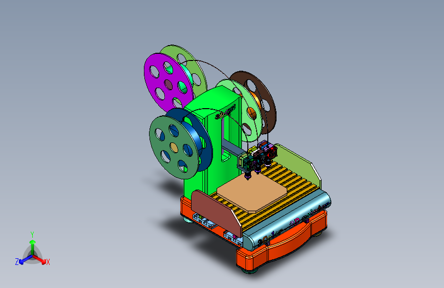 多色彩色diy套件3D打印机