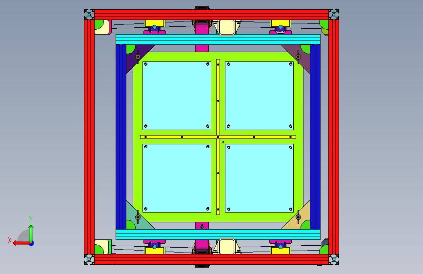 混色FDM3d打印机 背面视图