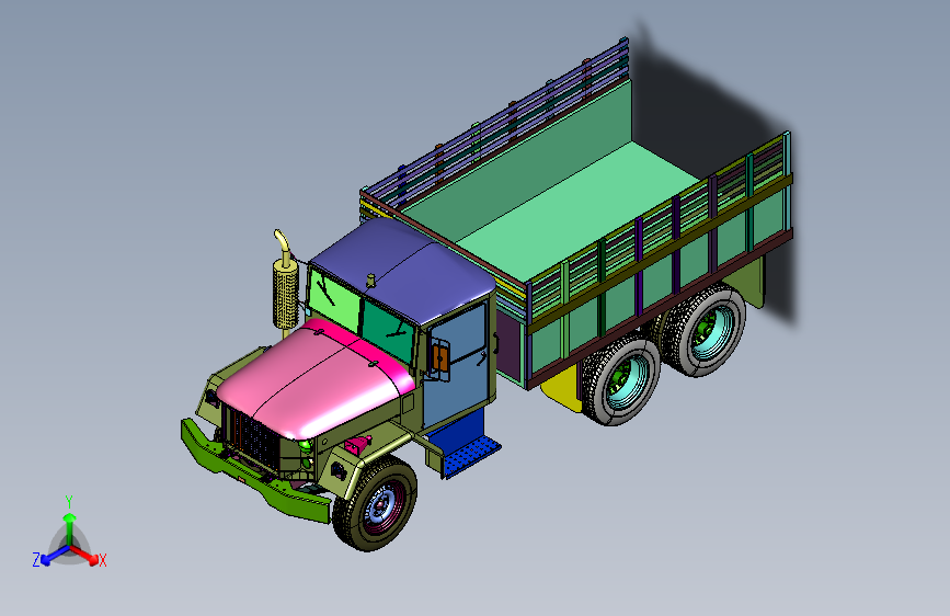 美国军用运输M35系列2.5吨6×6货运卡车