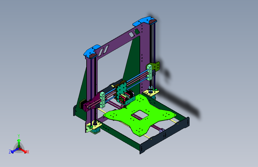 桌面级金属框3d打印机