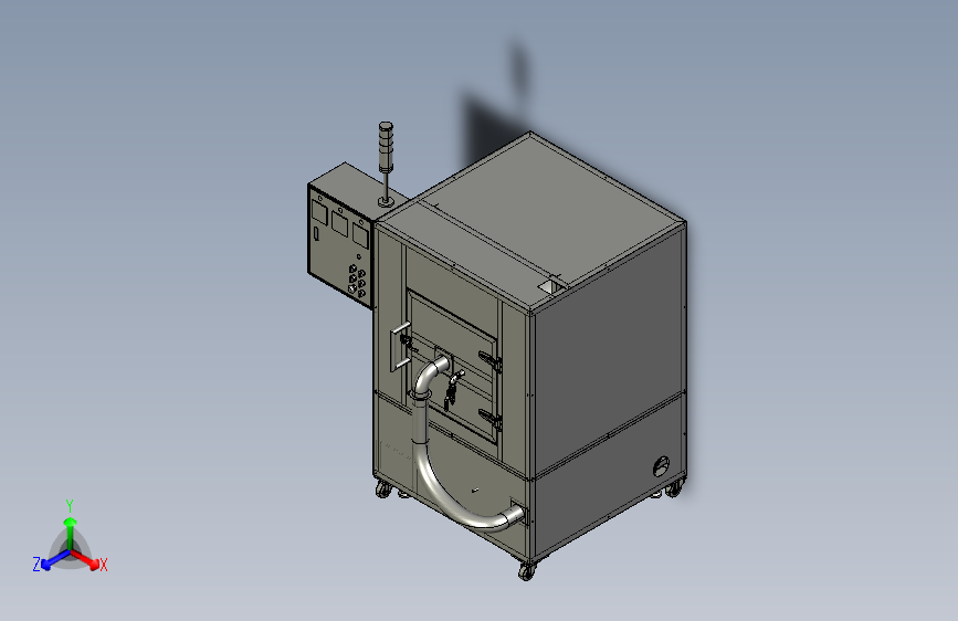 离心式污泥干燥机3D数模图纸 Solidworks设计