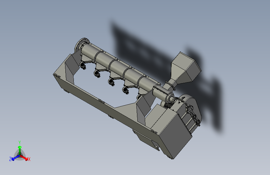 单螺杆挤出机3D数模图纸 Solidworks17设计 附x_t