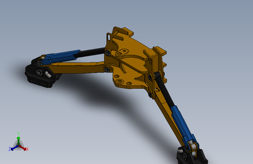稳定器枢轴旋转支撑结构3D图纸+Solidworks设计