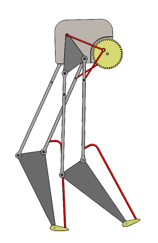 步行机器人腿部简易结构3D图纸+Solidworks设计