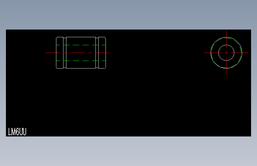 LM6UU直线轴承.dxf