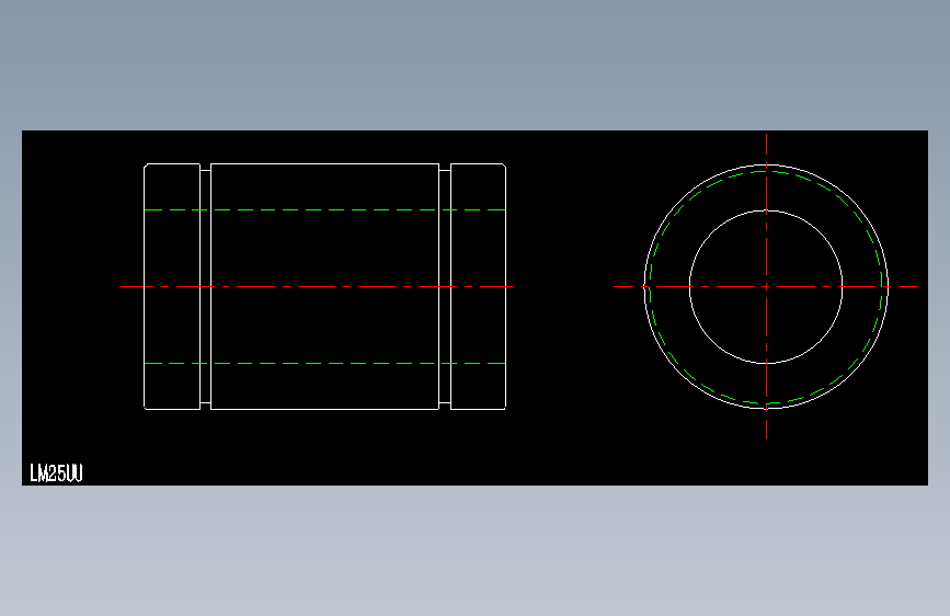 LM25UU直线轴承.dxf