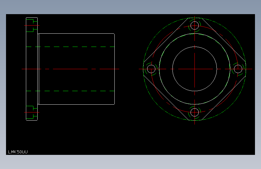 LMK50UU直线轴承.dxf