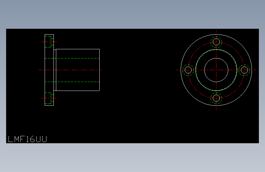 LMF16UU直线轴承.dxf