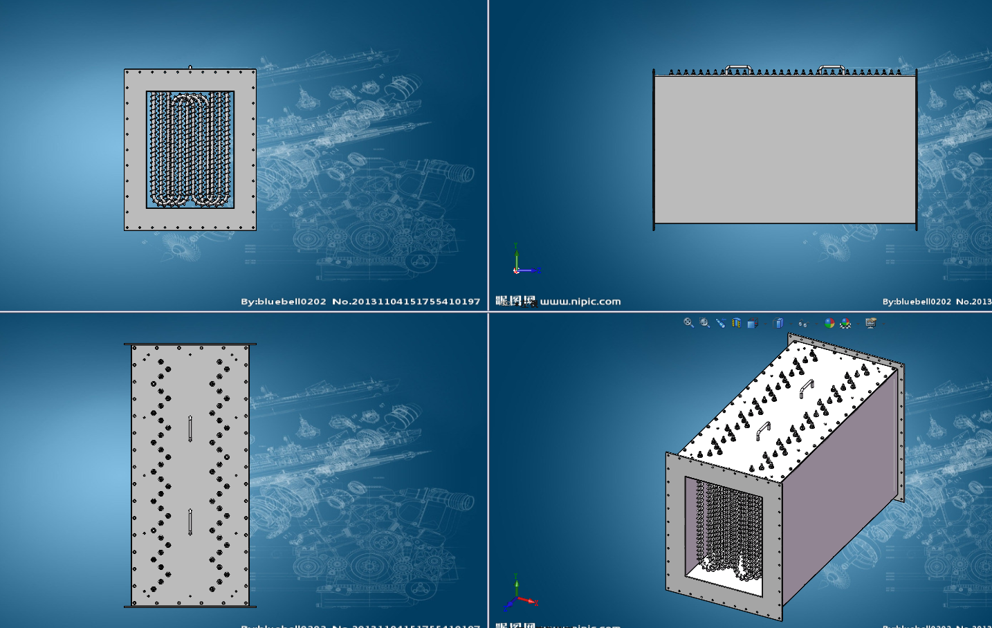 全套振动流化床干燥机系统设计三维图