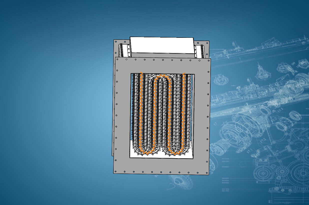 全套振动流化床干燥机系统设计三维图