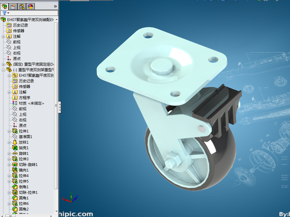 全套振动流化床干燥机系统设计三维图