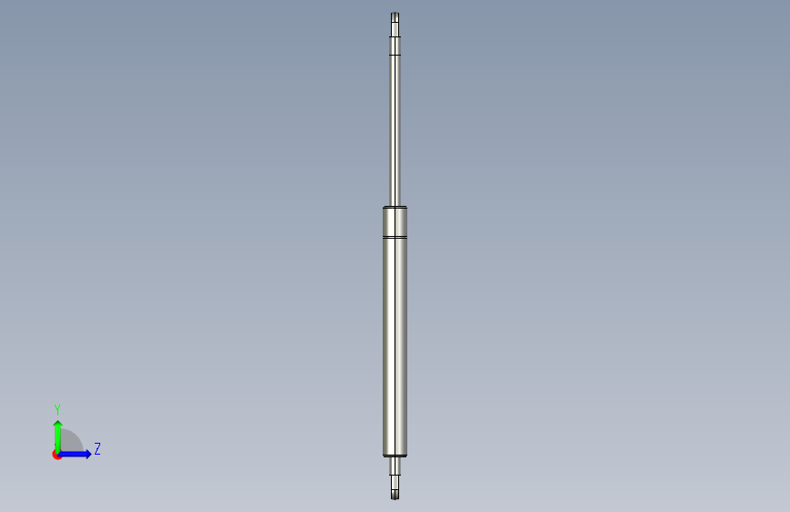 gsf18-c-c-s110氮气弹簧 左侧视图