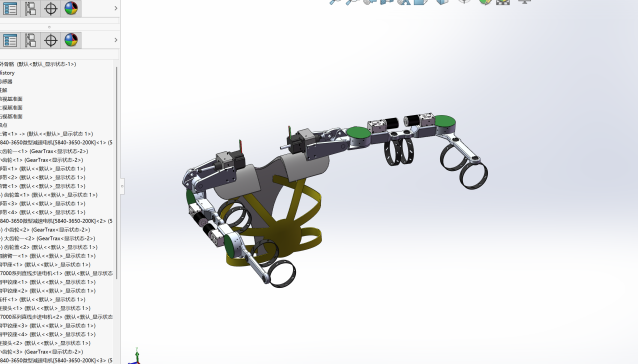 可穿戴上肢外骨骼机械臂设计solidworks三维