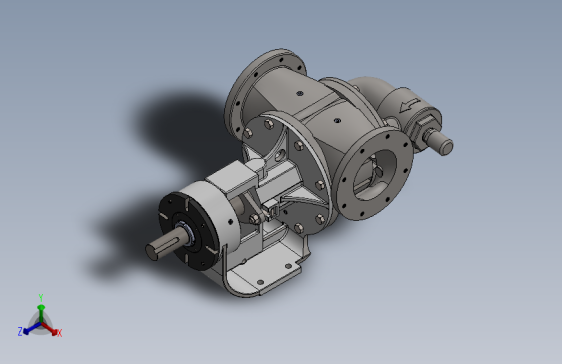 6X6内啮合齿轮泵3D数模图纸+Solidworks设计