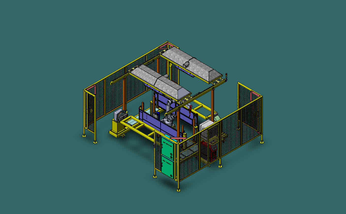 机器人焊接综合设备3D图纸 Solidworks设计