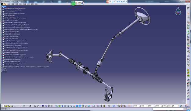某乘用车齿条助力式转向系统设计（转向器三维CATIA+SW+CAD图纸+文档