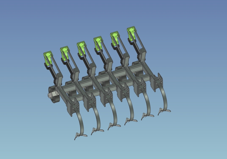 平行四杆式仿形中耕机结构设计